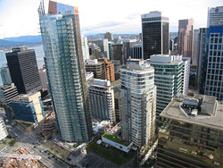 Concrete buildings in Vancouver